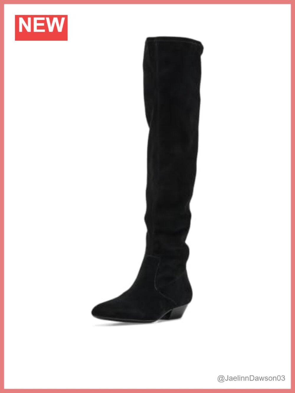 Sheep Suede Tall Boots Above the Knee Block Heel Over-the-Knee Fall